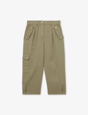 REISS: Cleaton Patch-Pocket Regular-Fit Linen-Blend Cargo Trousers 9-13 Years