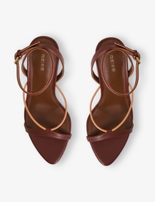 REISS: Ashley Leather Heeled Sandals