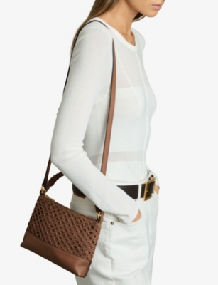 REISS: Blakeley Raffia Cross-Body Bag