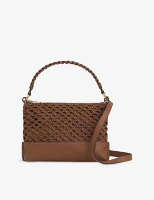 REISS: Blakeley Raffia Cross-Body Bag