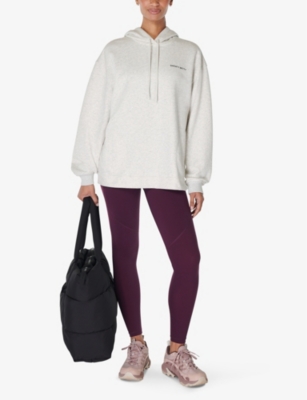 Sweaty Betty Radiant Half Zip Sweatshirt In Ice Grey Marl