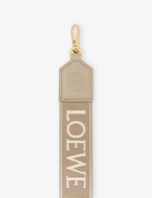 LOEWE: Anagram Logo-Print Cotton-Blend Bag Strap