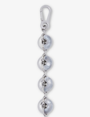 Loewe Womens  Donut Stainless-steel And Acetate Chain Strap In Nacre/palladium
