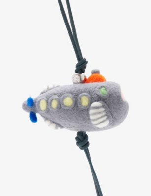 LOEWE: Submarine wool and leather key charm