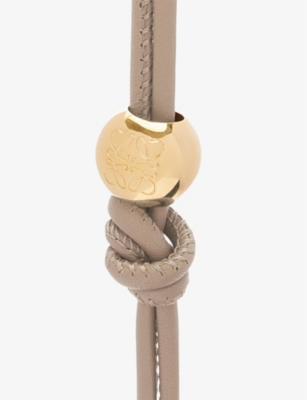 Loewe Anagram Cut-out Pocket In Classic Calfskin And Canvas In Sand/gold