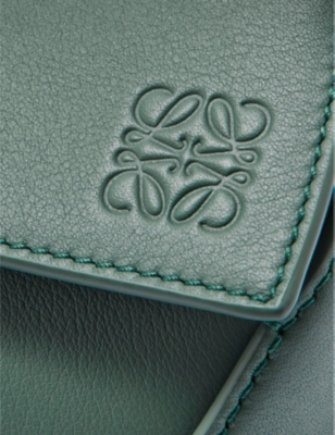 Loewe Womens  Puzzle Edge Small Leather Cross-body Bag In Vetiver