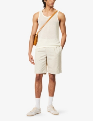 LATE CHECKOUT: Sleeveless Open-Work Cotton-Knit Top