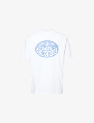 LATE CHECKOUT: Blue Badge Logo-Print Cotton-Jersey T-Shirt