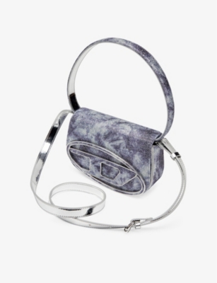 Diesel Womens Ha063 1dr Iconic Denim-look Woven Shoulder Bag In Ha063