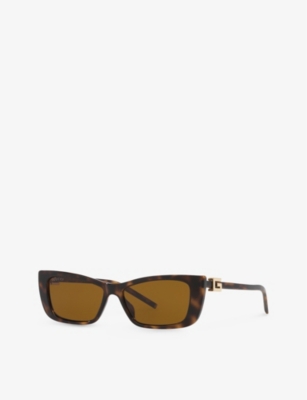 Gucci Womens Brown Gg1681s Cat-shape Acetate Sunglasses In Brown