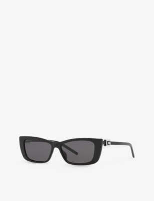 Gucci Womens Black Gg1681s Cat-shape Acetate Sunglasses In Black