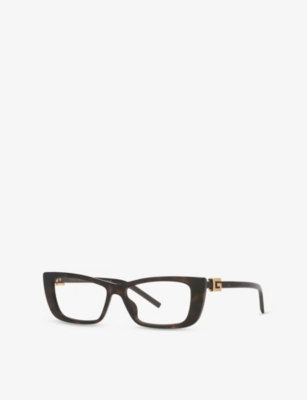 Gucci Womens Black Gg1682o Cat Eye-frame Injected Optical Glasses In Brown