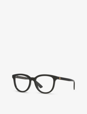 Gucci Womens Black Gg1687o Cat Eye-frame Acetate Optical Glasses