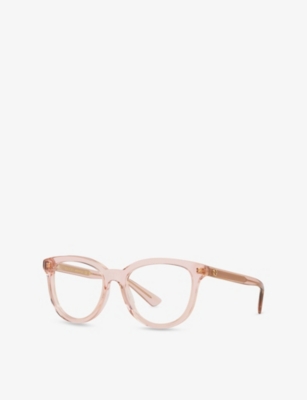 Gucci Womens Pink Gg1687o Cat Eye-frame Acetate Optical Glasses