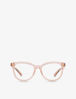 Gucci Womens Pink Gg1687o Cat Eye-frame Acetate Optical Glasses