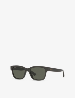 Gucci Womens Grey Gg1716s Rectangle-frame Injected Sunglasses
