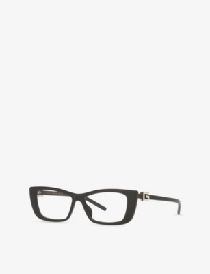 Gucci Womens Black Gg1682o Cat Eye-frame Injected Optical Glasses