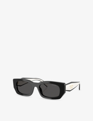 Prada Womens Black Pr B05s Pillow-frame Acetate Sunglasses