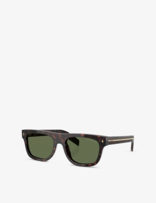 Prada Womens Brown Pr B12s Pillow-frame Acetate Sunglasses In Brown