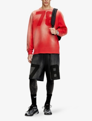 DIESEL: T-Roxter Mesh-Print Cotton Sweatshirt