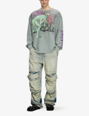 DIESEL: T-Boxt-R12 Graphic-Print Cotton Sweatshirt