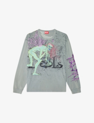 DIESEL: T-Boxt-R12 Graphic-Print Cotton Sweatshirt