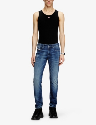DIESEL: 1979 Sleenker Skinny-Fit Tapered-Leg Stretch-Denim Jeans