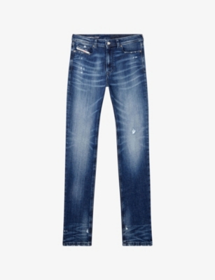 DIESEL: 1979 Sleenker Skinny-Fit Tapered-Leg Stretch-Denim Jeans