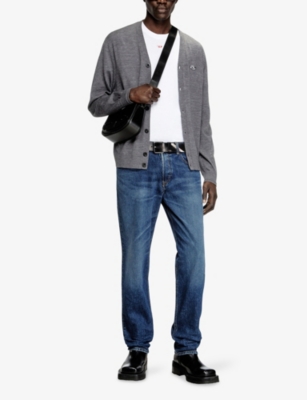 DIESEL: 2023 D-Finitive Regular-Fit Tapered-Leg Stretch-Denim Jeans