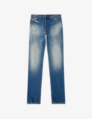 DIESEL: 2023 D-Finitive Regular-Fit Tapered-Leg Stretch-Denim Jeans