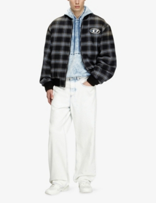 DIESEL: 2001 D-Macro 09180&nbsp;Relaxed-Fit Wide-Leg Denim Jeans