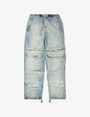 DIESEL: D-Dayetz 0abdf Relaxed-Fit Wide-Leg Stretch-Denim Jeans