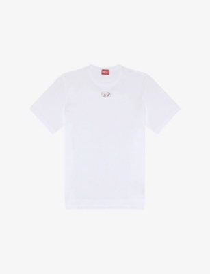 DIESEL: D Livery Logo-Badge Short-Sleeve Cotton T-Shirt