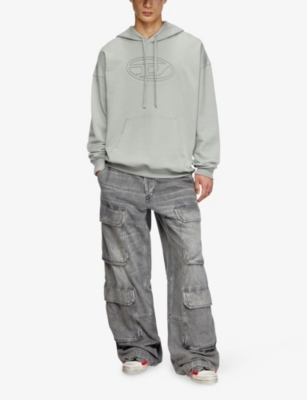 DIESEL: S-Ummer-Bigoval Brand-Embossed Cotton-Jersey Hoody