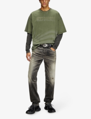 DIESEL: T-Adjust-R13 Crewneck Cotton-Jersey T-Shirt