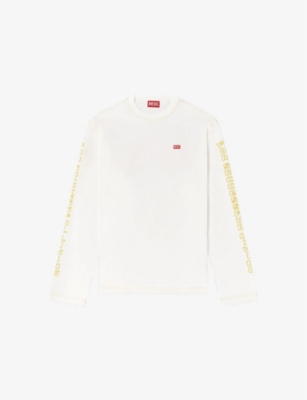 DIESEL: T-Crane-LS-R1 Graphic-Print T-Shirt