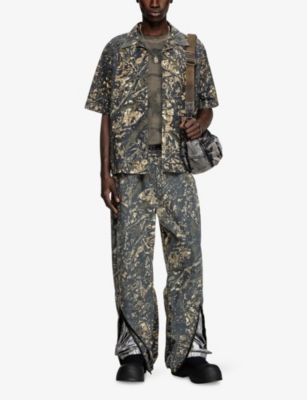 DIESEL: P Lint Camo-Print Elasticated-Waist Cotton Trousers