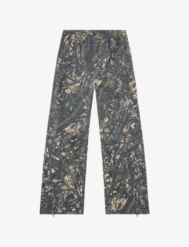 P Lint Camo-Print Elasticated-Waist Cotton Trousers