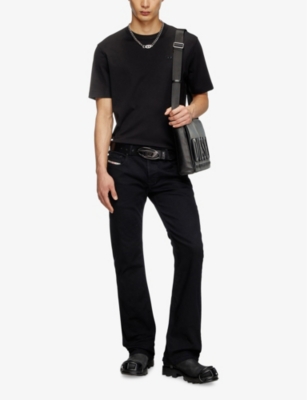 Diesel Mens  T-boxt Logo-embroidered Relaxed-fit Cotton T-shirt In 9xx