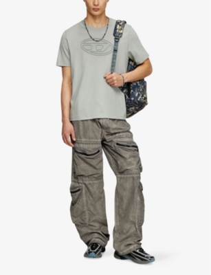 DIESEL: T-Adjust-Bigoval Brand-Embossed Cotton-Jersey T-Shirt