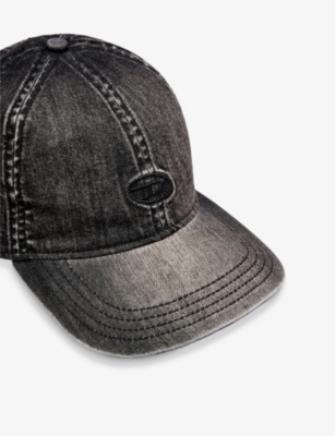 Diesel Mens C-gable-black Denim Cap 02