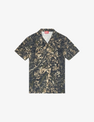 DIESEL: S Lint Camo-Print Relaxed-Fit Cotton Shirt