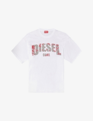 DIESEL: T-Adjust-R25 Brand-Print Cotton-Jersey T-Shirt