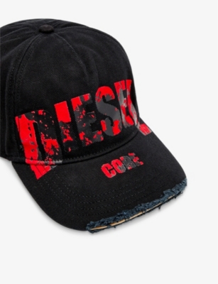 DIESEL: C-Hase Distressed Denim Baseball Cap
