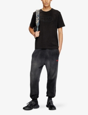 DIESEL: T-Adjust-Bigoval Brand-Embossed Cotton-Jersey T-Shirt