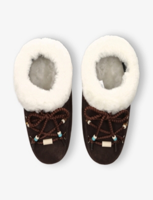 Moon Boot Mb Evx Mule Suede Beads In Black