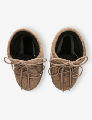 MOON BOOT: Icon Low lace-up felt snow boots