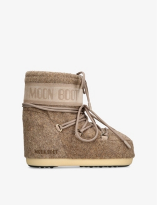MOON BOOT: Icon Low lace-up felt snow boots