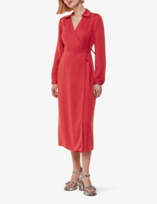 Whistles Omens  Elodie Tie-wrap Woven Midi Dress