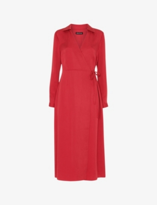 Whistles Omens  Elodie Tie-wrap Woven Midi Dress